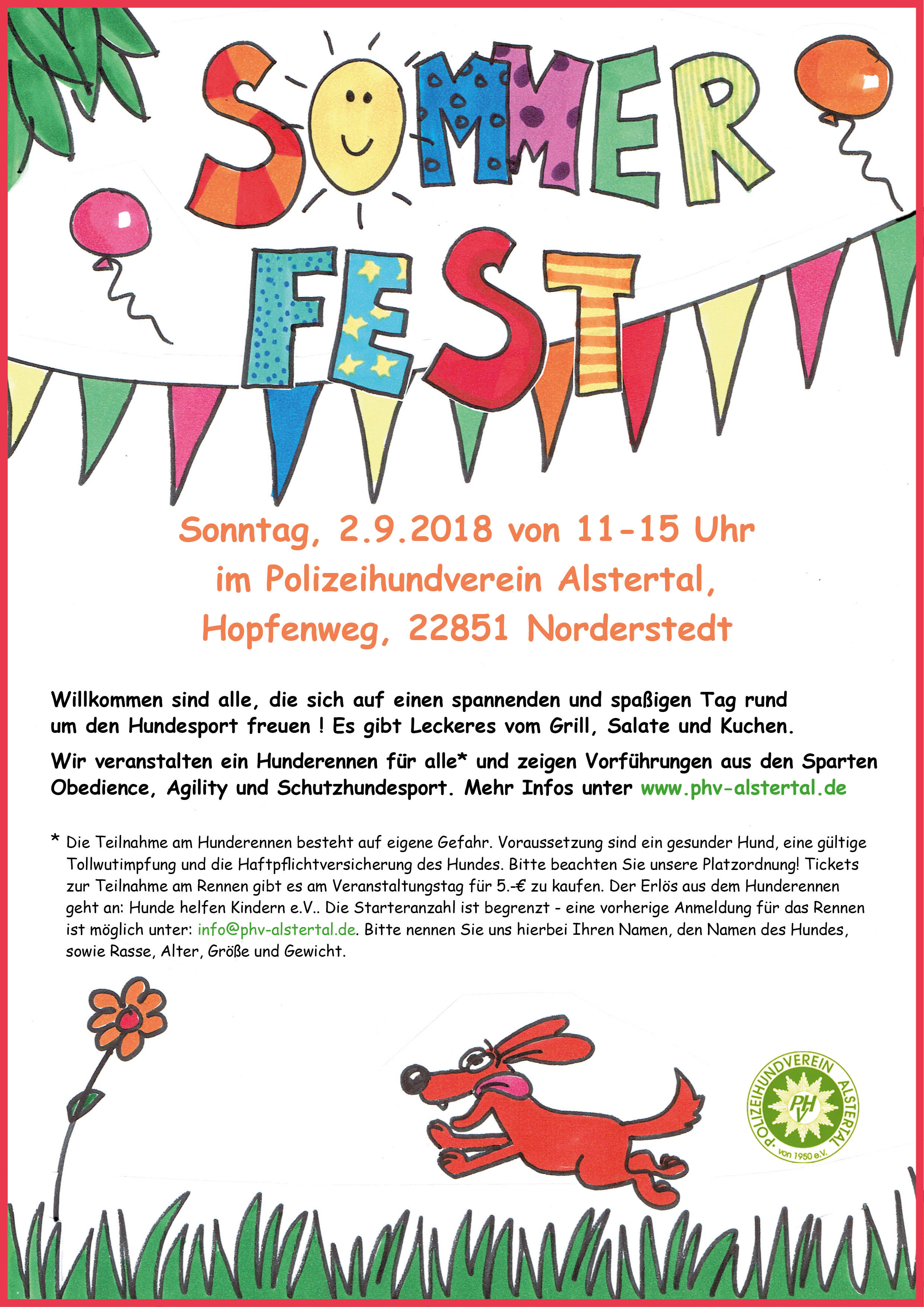 Sommerfest am 02.09.2018 – Polizeihundverein Alstertal von 1950 e.V.